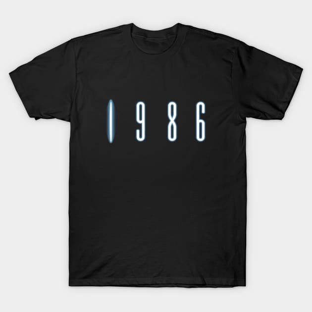 1986 Sci Fi Horror Movie T-Shirt by GloopTrekker